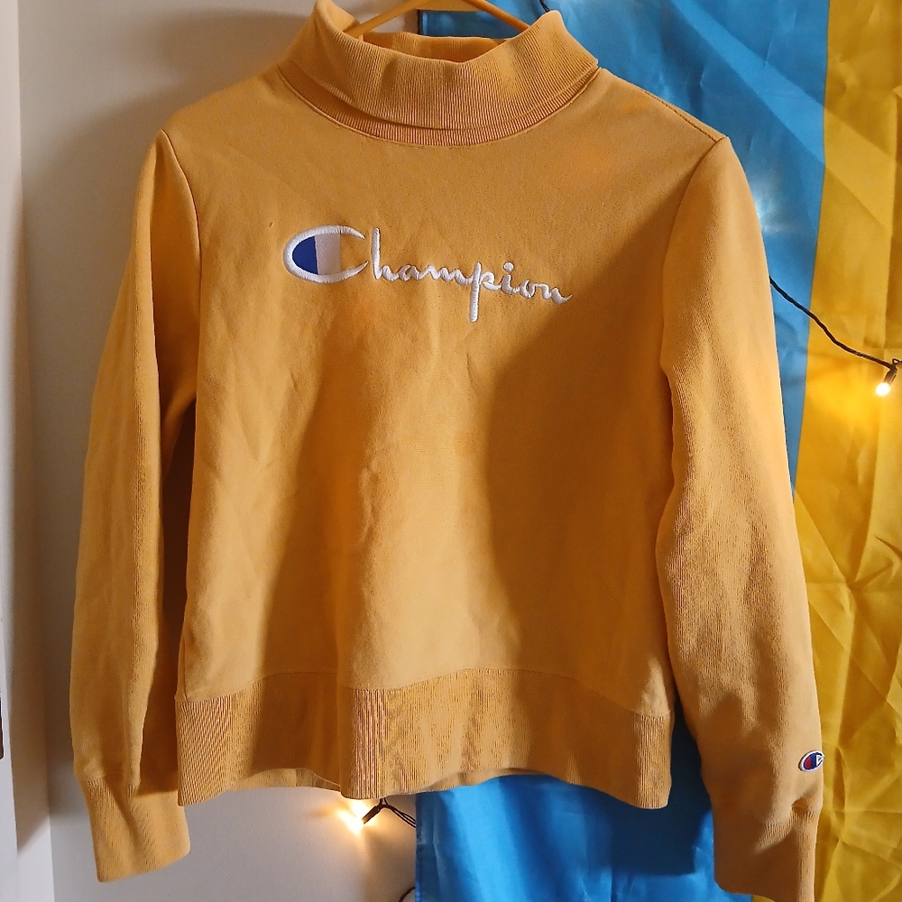 Vintage Champion Junior Dandelion Yellow Turtleneck